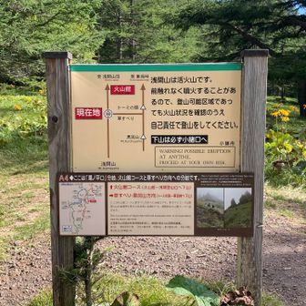 湯の平分岐　
ここから草すべりを登り上げます💪