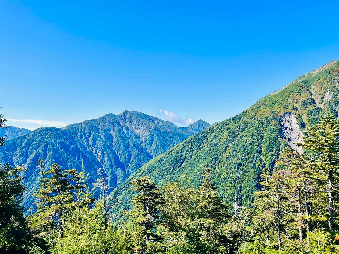 小屋前から見る聖岳⛰️
ココまで降りてくると、兎⛰️も見える✌️