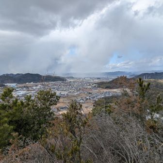 姫路市街に霧？