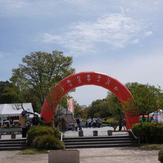 ありまふじフェスティバルは家族連れで賑わっていた。キッチンカーが10台ほど来ていた。マルシェで雑貨も色々あった