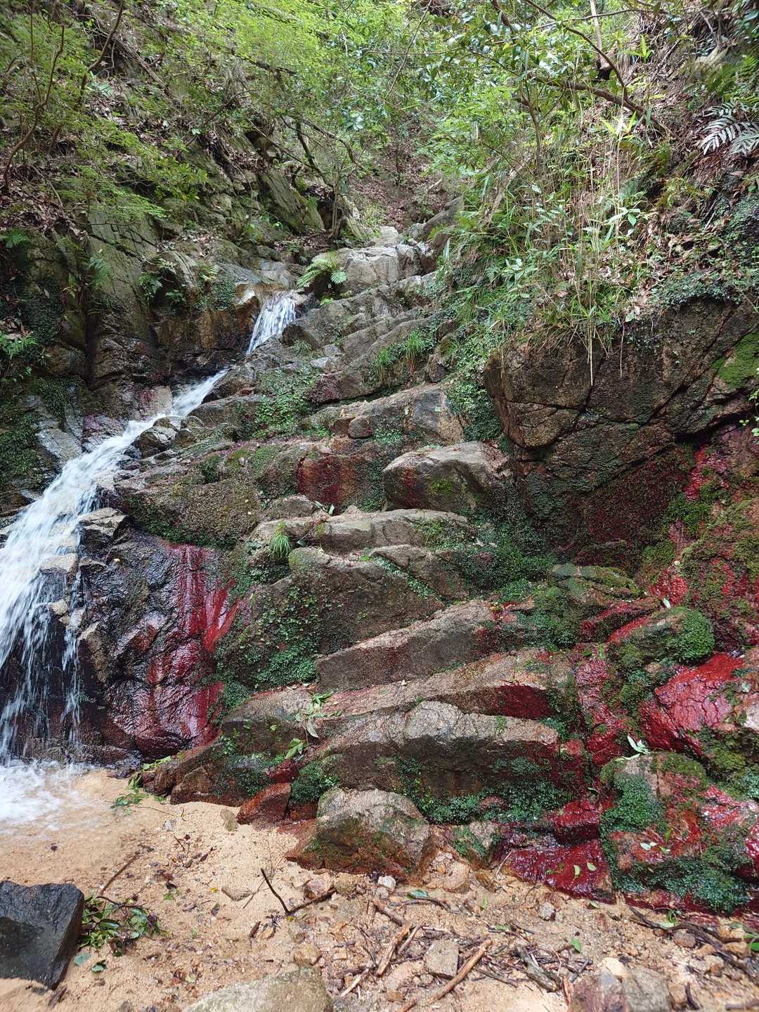階段みたいな岩を登りました
ここ有名ですね