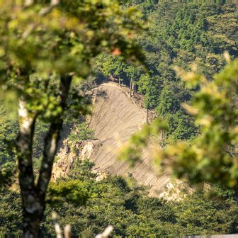 登山道がすこし見える
距離が短くなるので、今より急登でしょう