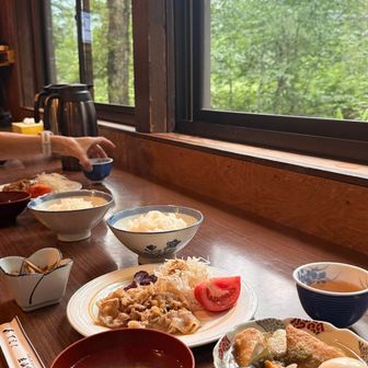 お風呂に入って夕食