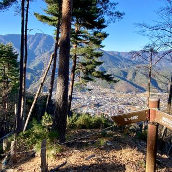 西桂の街並みが見えてきた