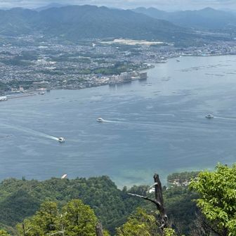 宮島口と宮島のフェリー⛴️が良く見えましたー