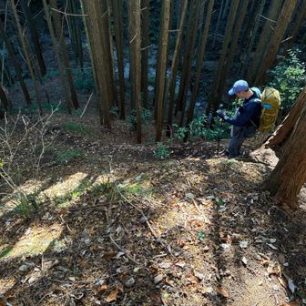 トラバースルートから別の登山口へ
かなりの切れ落ち