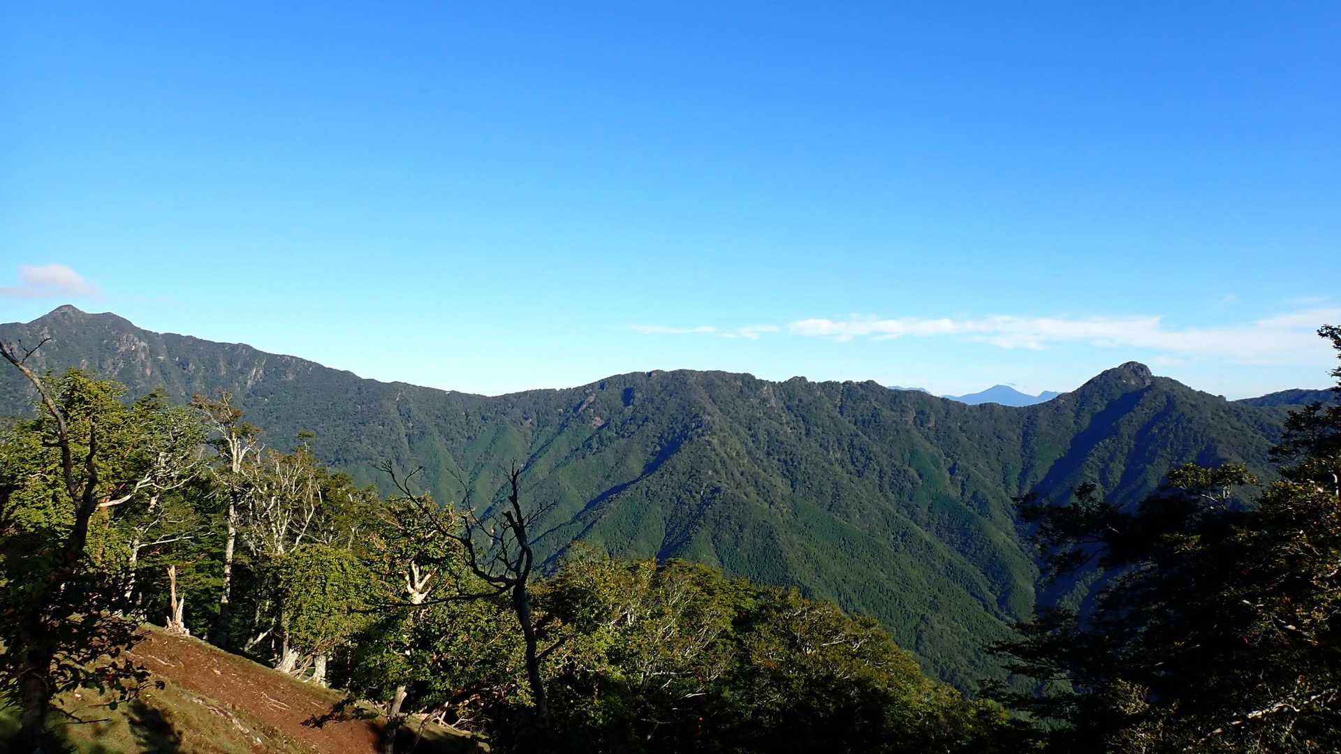 尾根に出たら北側に祖母山系の迫力ある山々が迎えてくれました✨