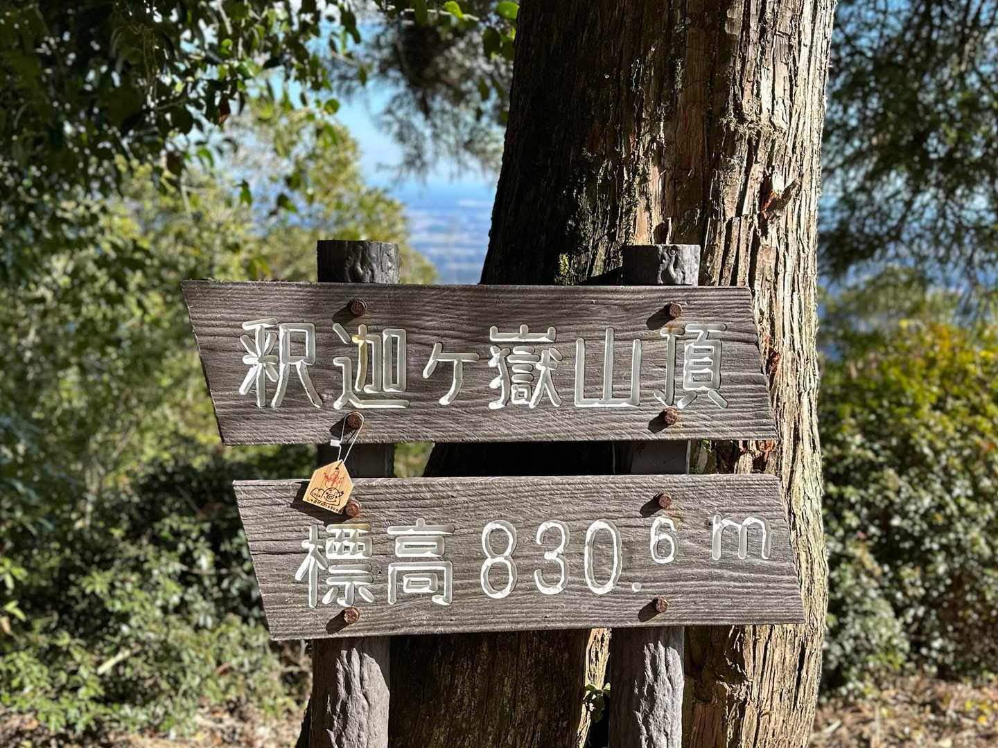 2度目の釈迦ヶ嶽🥳830m🙌