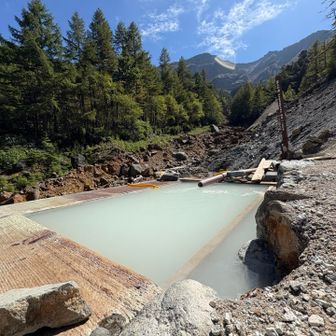下山後は快晴の日本最高点野天風呂サイコー♨️
