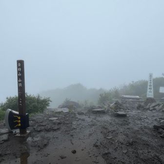 こんな人がいない山頂は初めて
こんな何も見えない山頂も初めて