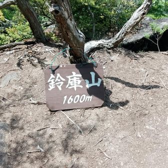 鈴庫山:日陰に座る石あり