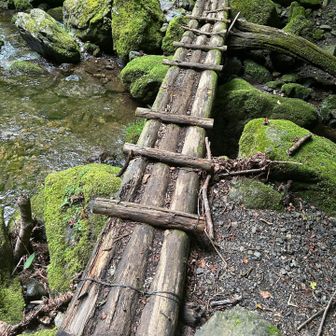 橋を渡る