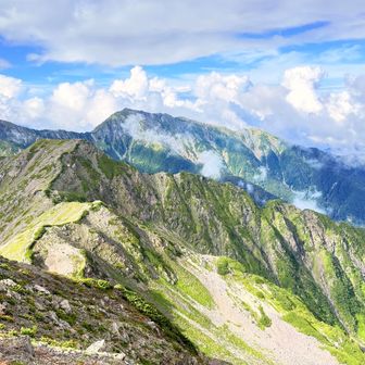 中岳、前岳もみえた