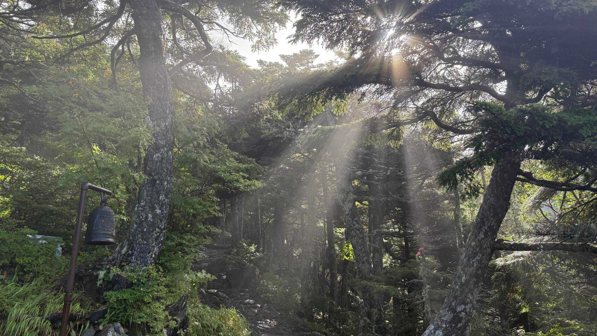 「のぞき岩」にて太陽の日が差し込んできた🙌