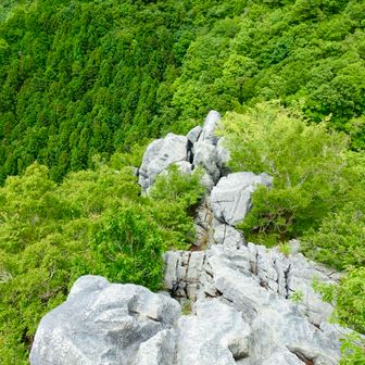 馬鹿だめし、石灰岩の断崖
