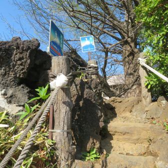 道が狭く、まあまあ斜度があります。