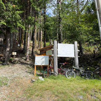 聖岳登山口
自転車ありますね🚲
早速始まる急登、15kgの背中の重みが…