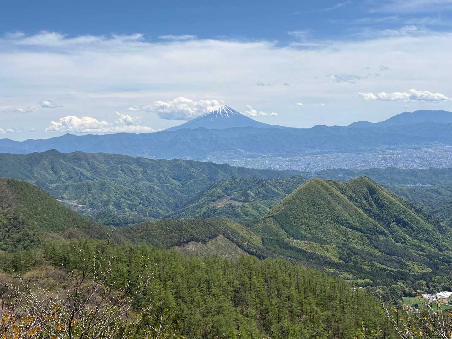 太刀岡山-越道峠-鬼頬山-黒富士-升形山-八丁峠-曲岳-曲 縦走コースの写真