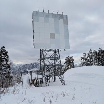 展望台 山頂の看板ある