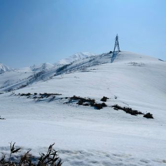 さて、ここはまだまだ馬蹄形ルートの中間地点。
もう行かなくちゃ。とりあえず鉄塔目指して登る。