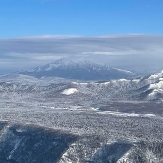 斜里岳。
眺めてかっこいいよなー！