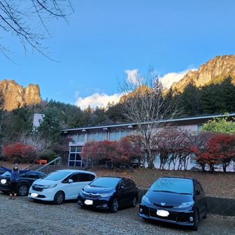 素晴らしい天気！
旧国民宿舎裏妙義駐車場出発！