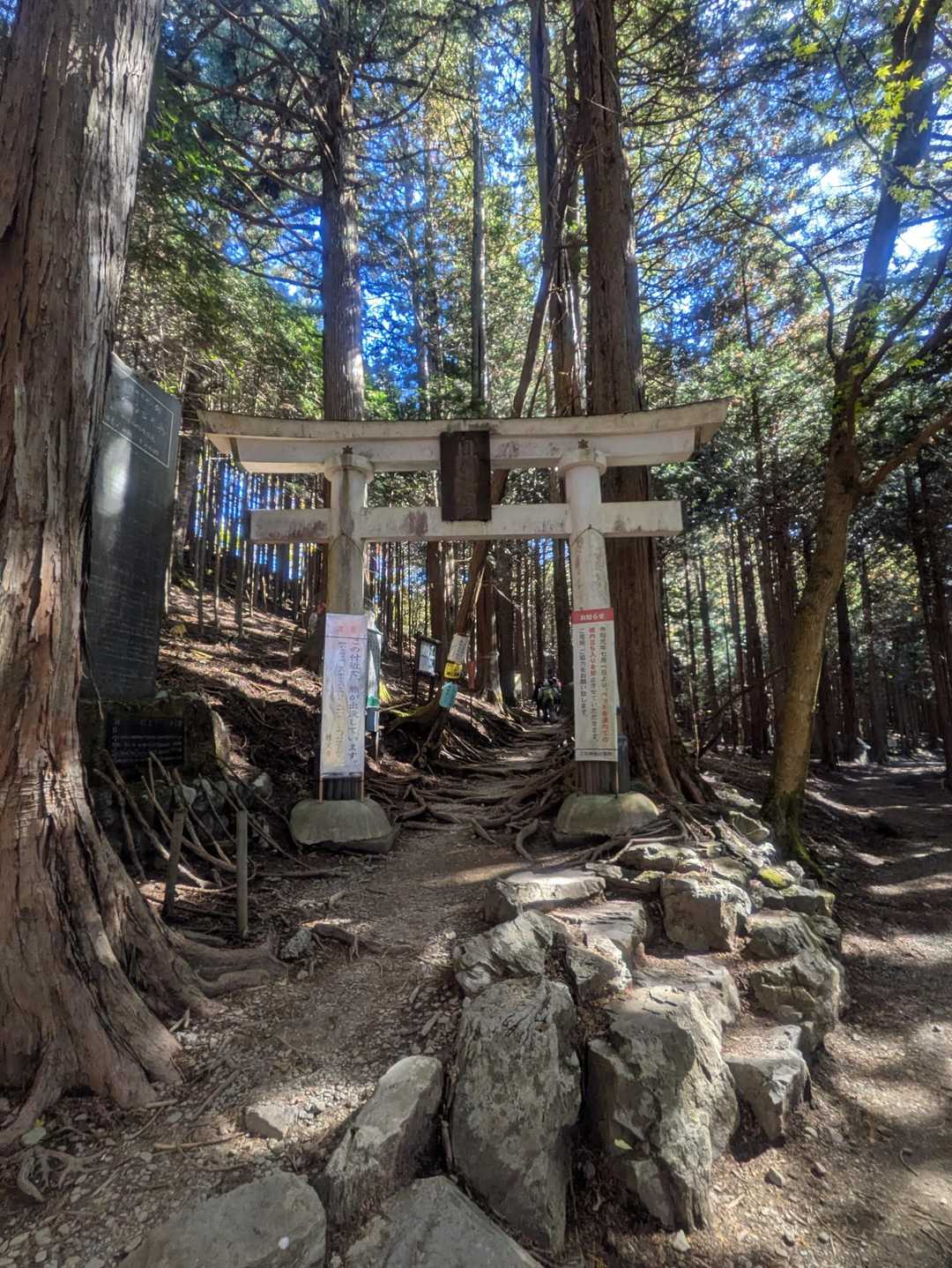 ここから妙法ヶ岳や霧藻ヶ峰、雲取山に向かう登山道
神聖ですな
