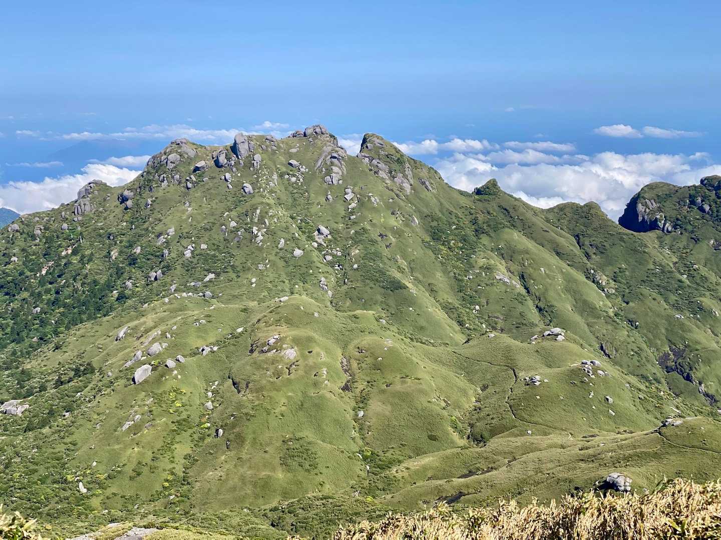 ひゃー！！！！とげとげすんごい！
登山道が見えてていいなあ