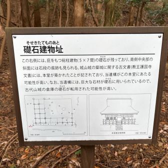 途中には礎石建物跡