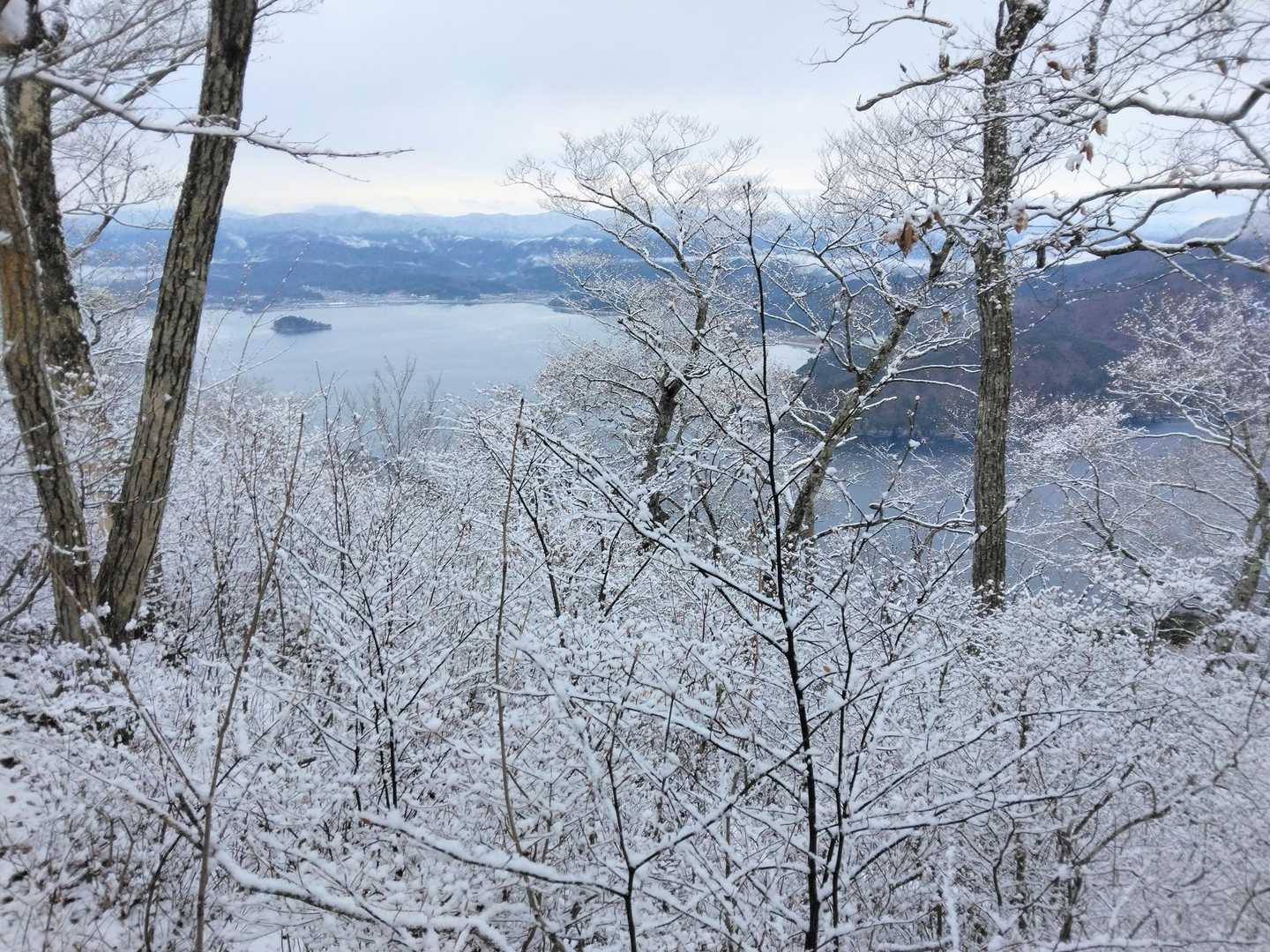 山頂からの雪景色に感激✨