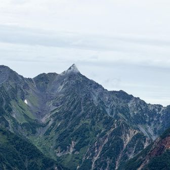 まだ槍が岳にもガス