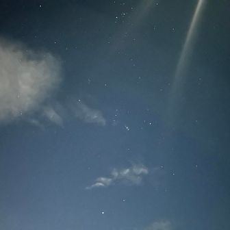 この時間帯は冬の星座のオリオン座が見える🌌