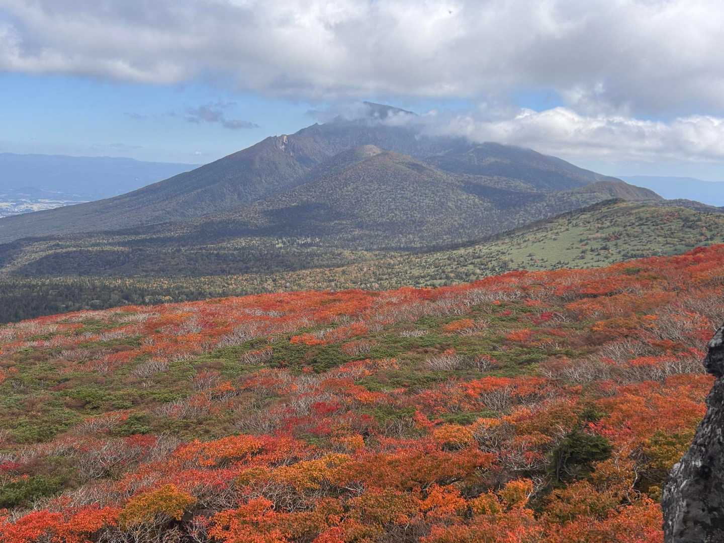 三ツ石山往復 | 山肌が真っ赤に染まる奇跡の全山紅葉、岩手山を望むパノラマ特等席の写真