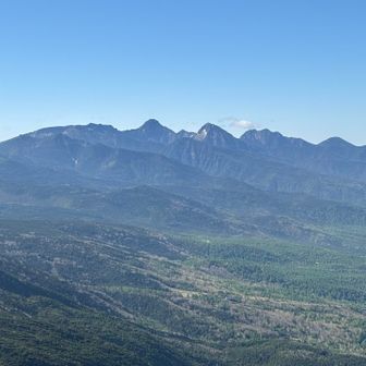 八ヶ岳の主峰赤岳、阿弥陀岳｡