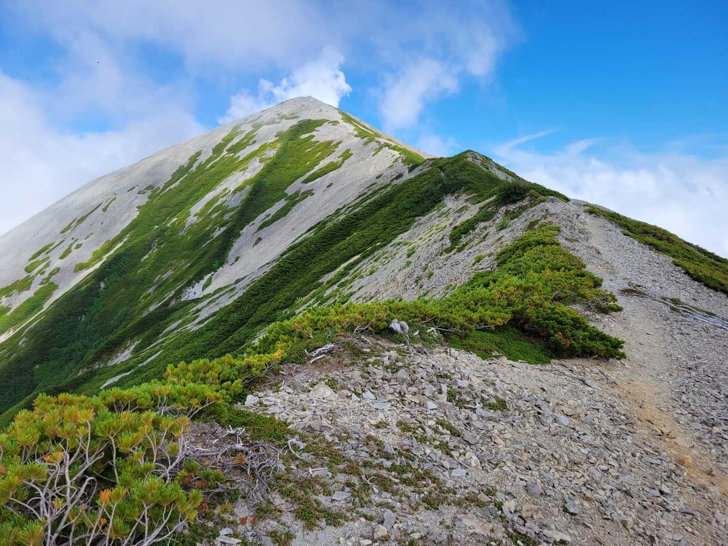 白い山肌に、バックの青が美しく、似た写真ばっかり撮っていた。