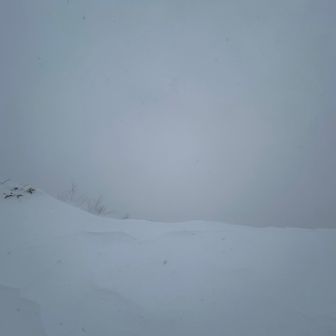 山頂に着く頃には雲の中