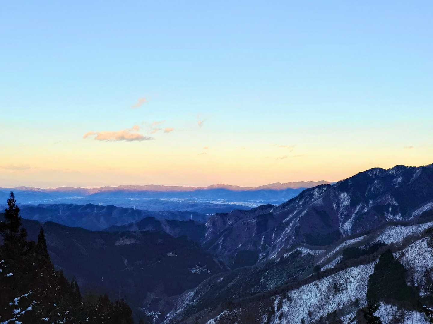 日が沈み始めました