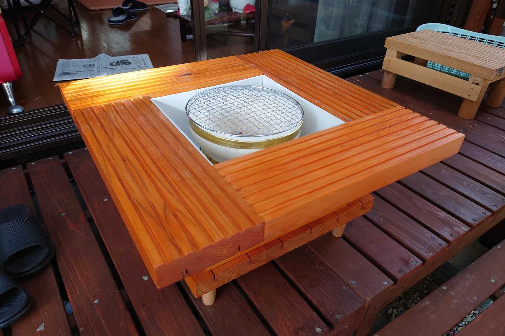 寒くなりましたね～ そこで、火鉢テーブル / 寝技の栄ちゃんさんの