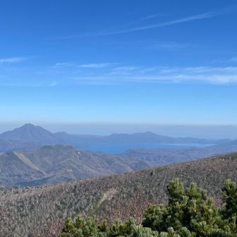 支笏湖と周辺の山を一望。絶景でした。
