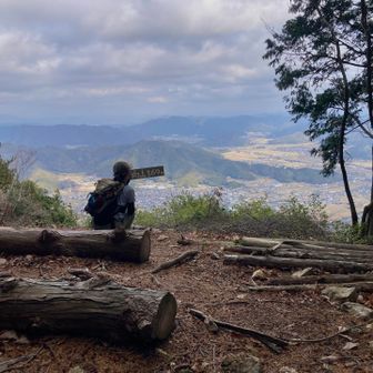 黒井城が下に見えるー