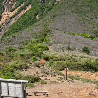 登り口のとこに⛺が😵
