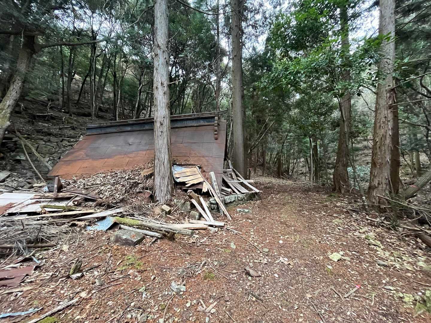 山王堂
先程の看板には現存とかいてましたが
倒壊しております