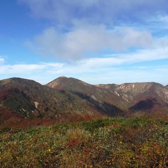 左が大荒沢岳？