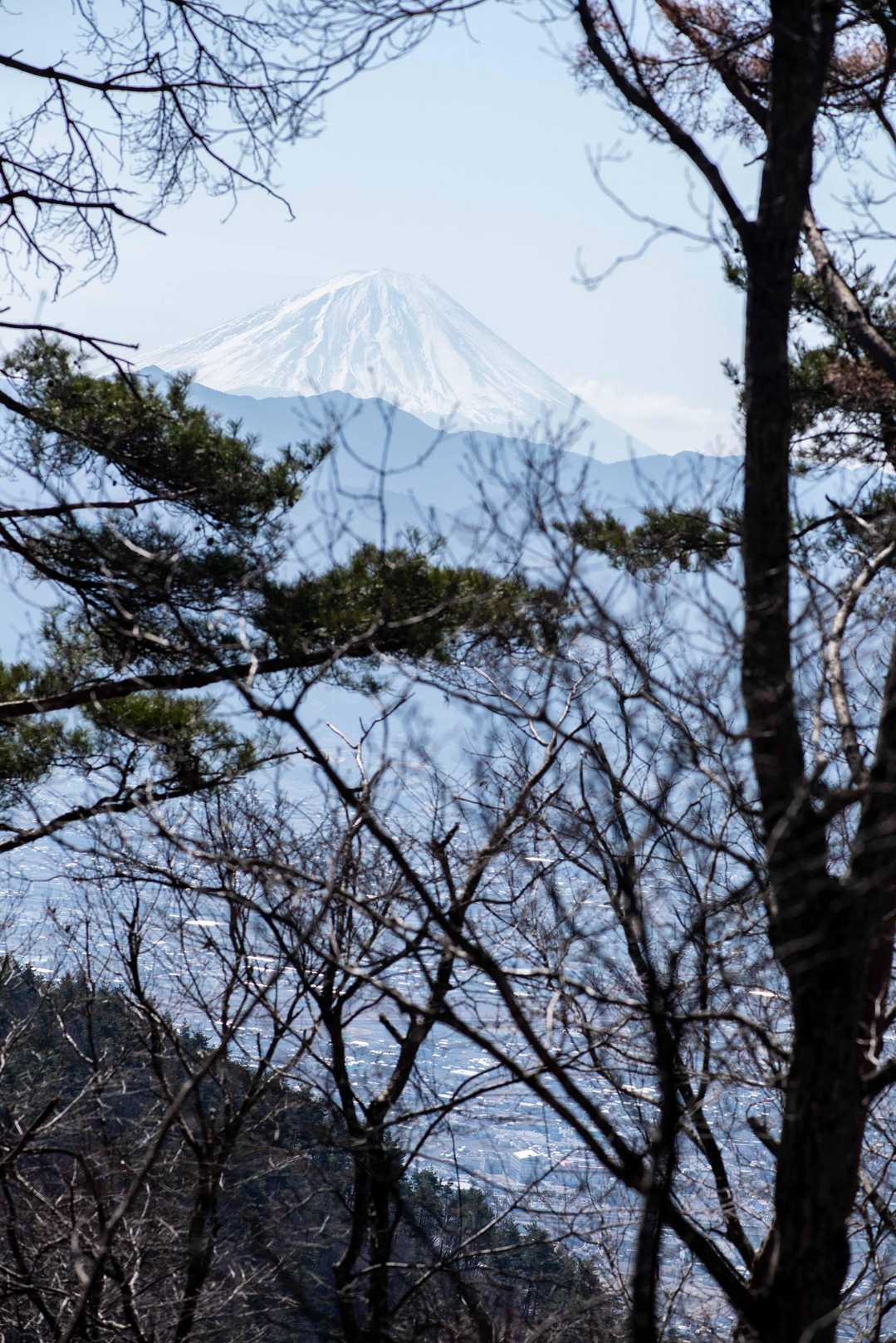 春霞の富士山、もっと早い時間に撮ればよかったかな。