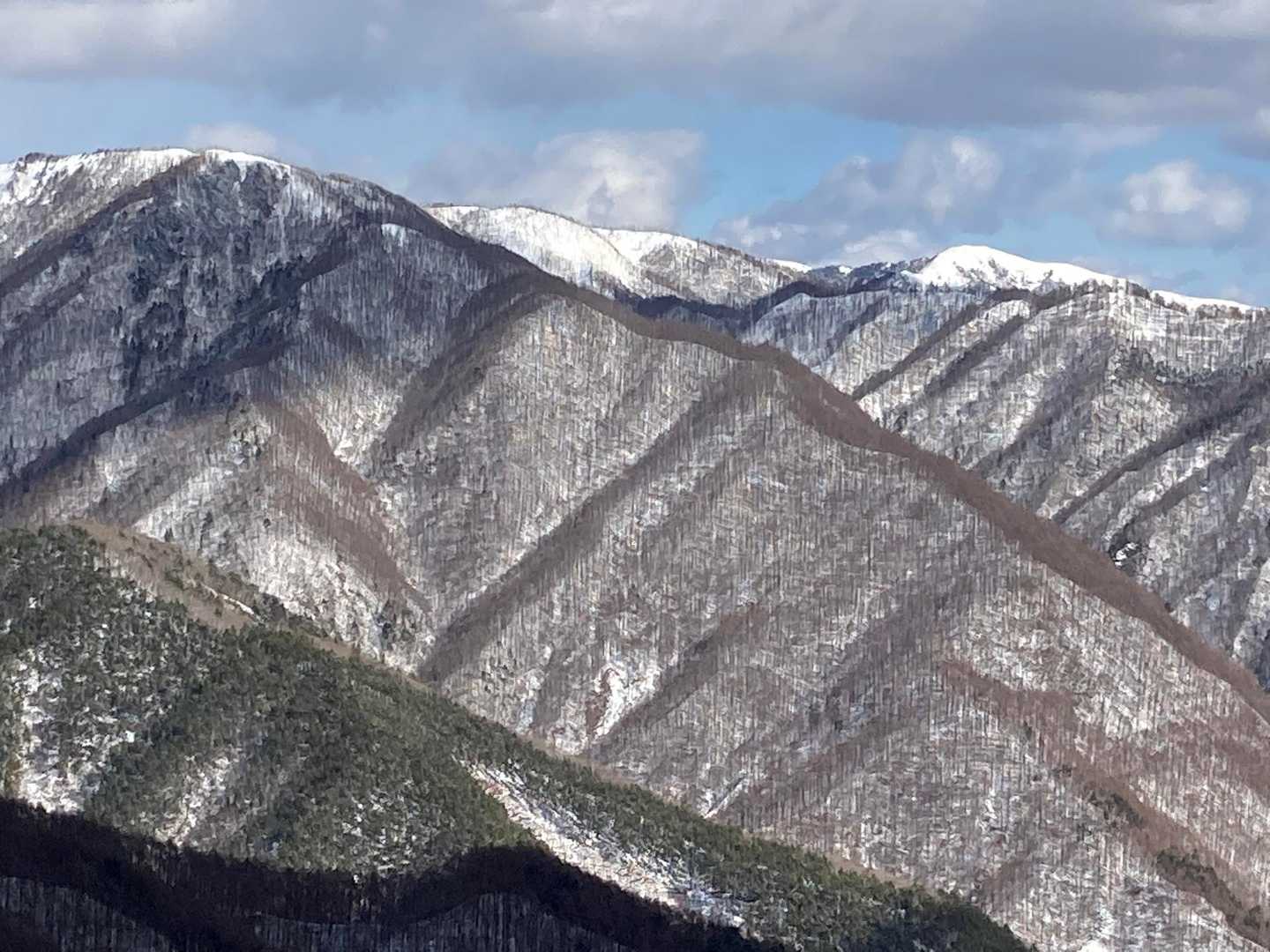 鉢伏山、二つ山？、三峰山
三峰へ滑りに行きたいなあ、、、