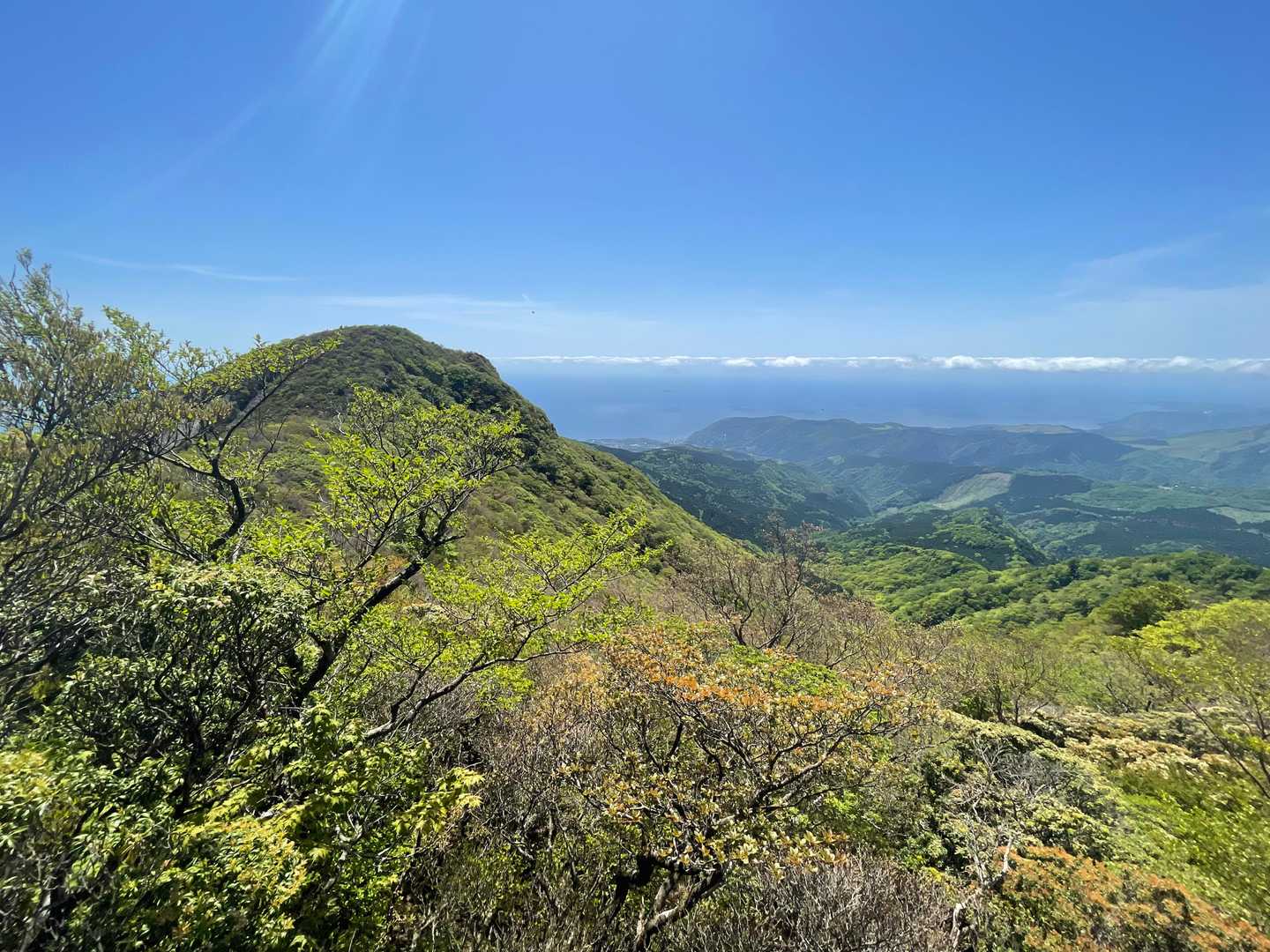天城縦走登山口-万二郎岳-石楠立-万三郎岳-片瀬峠-小岳- 縦走コースの写真