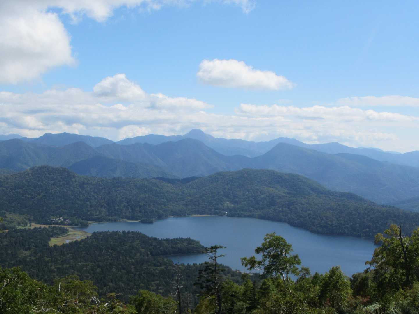 尾瀬沼眺め、下山開始
