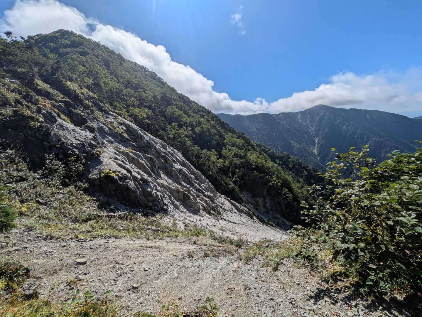 ゲート-伊奈川ダム登山口-越百山-仙涯嶺-南駒ヶ岳 周回コースの写真