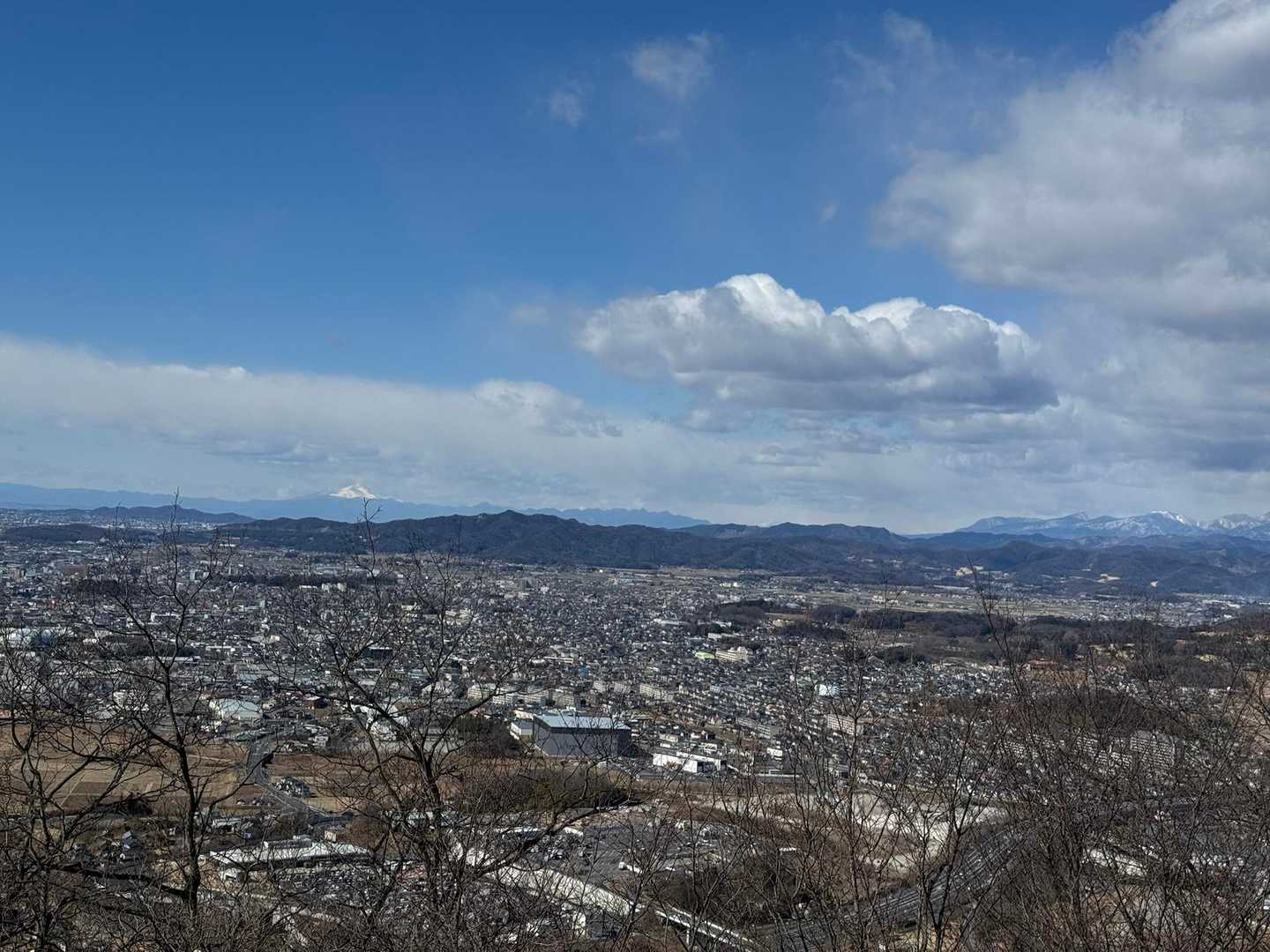 佐野市の街並みがよく見えます
左手奥の白い山は浅間山かな？