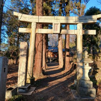 夕日の中降りてきて麓の神社にお参り　今日もありがとうございました！